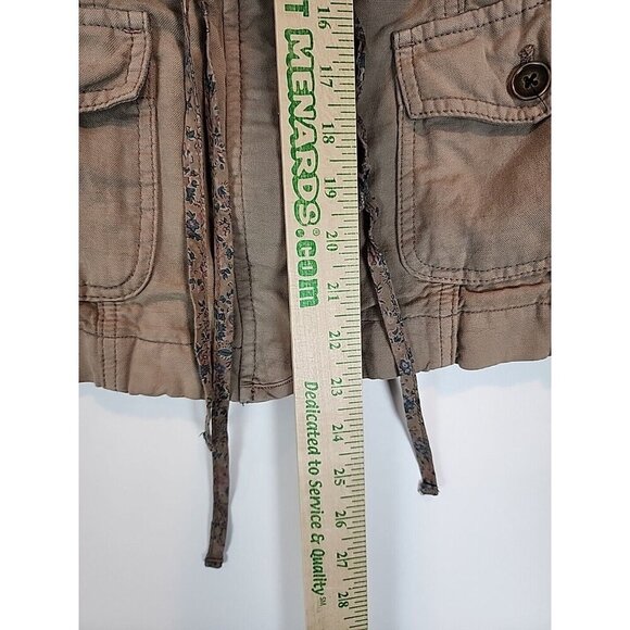 Anthropologie Daughters Of Liberation Adirondack Jacket Utility Linen Blend sz 6 - Picture 10 of 12